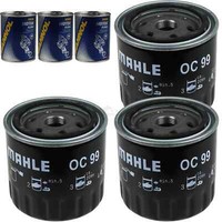 3X Original Mahle / Knecht ÖLfilter OC 99 + SCT Motor Flush MotorspüLung