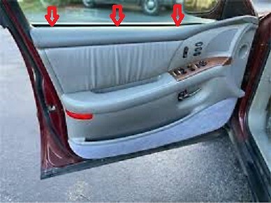 1997-2003 BUICK PARK AVENUE LH FRONT INTERIOR WINDOW SWEEP BELT MOLDING - Picture 7 of 7