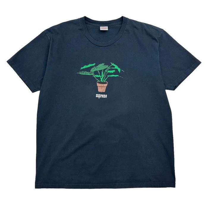 NEUF T shirt marine Supreme Plant FW17 2017 taille M moyenne
