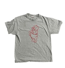 Vintage Disney Winnie The Pooh Grey Shirt Made In USA Size Large