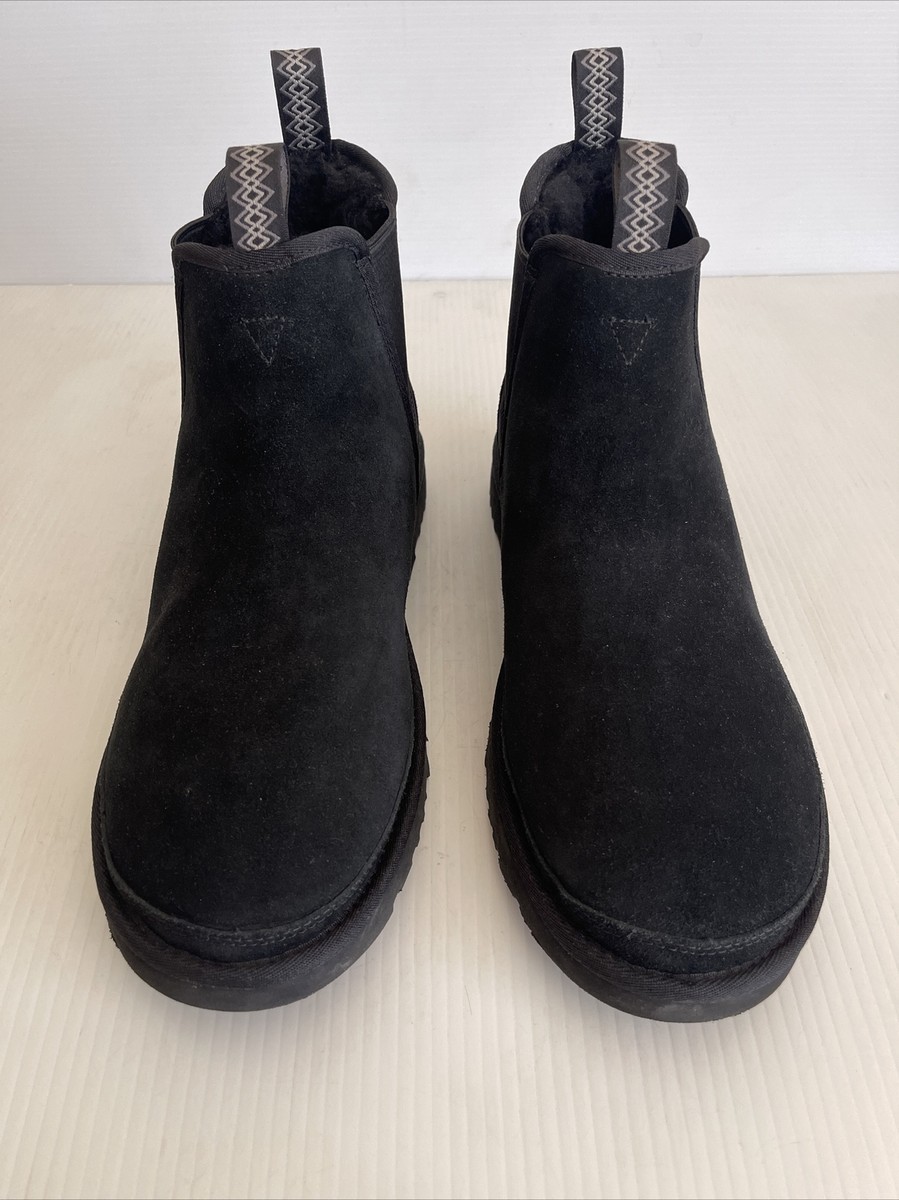 UGG Mens Neumel Chelsea Slipper Boot - 1121644 - Black Suede - 14