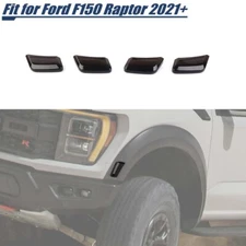 Smoked Black Wheel Eyebrow Light Lamp Cover Trim Decor For Ford F150 Raptor 21+