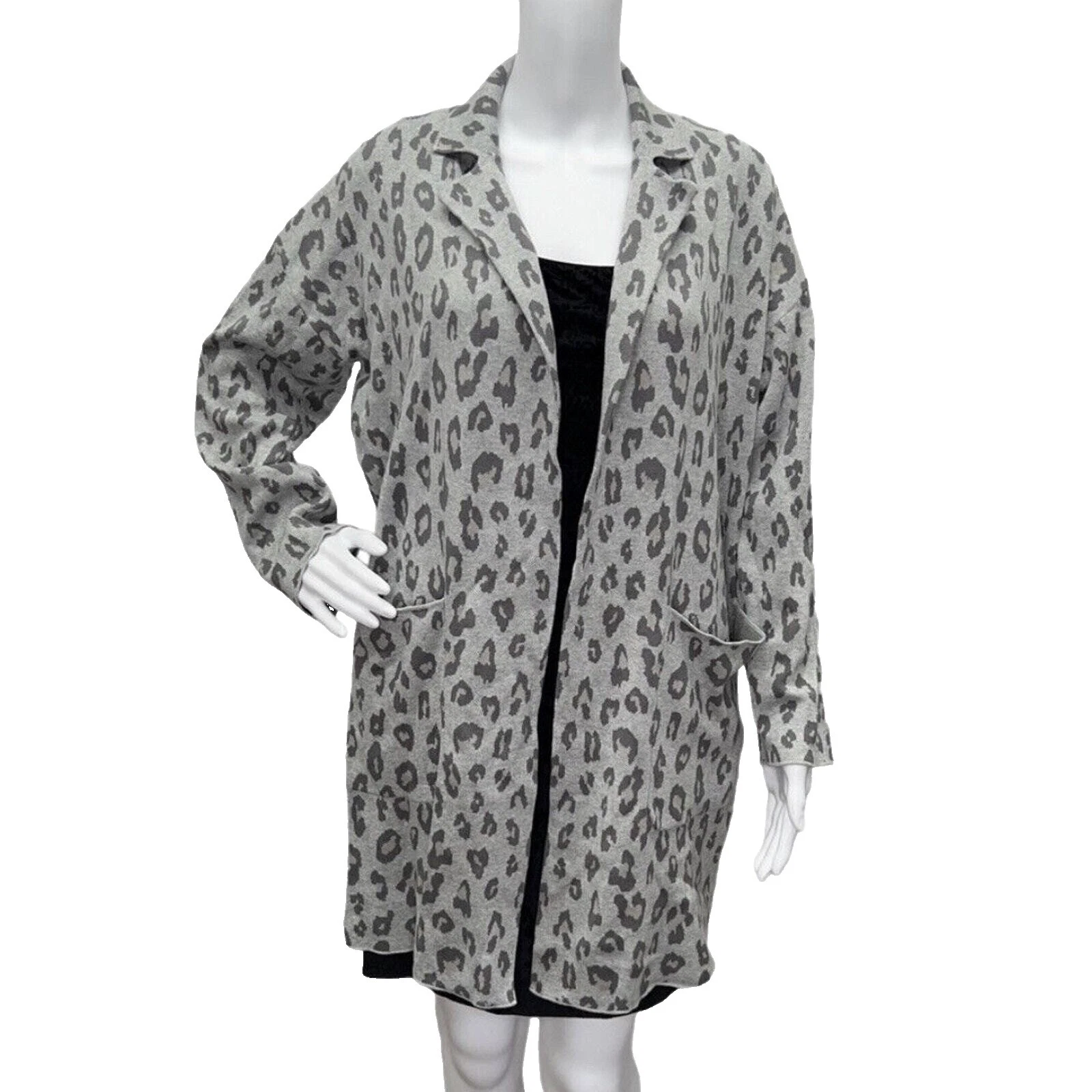 Suéteres para mujer leopardo Cárdigan