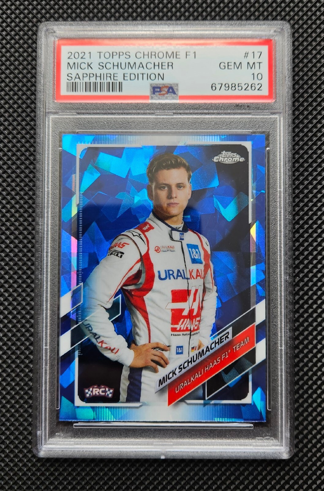 MICK SCHUMACHER - 2021 Topps Chrome Sapphire #17 Formula 1 F1 - PSA 10 - Rookie