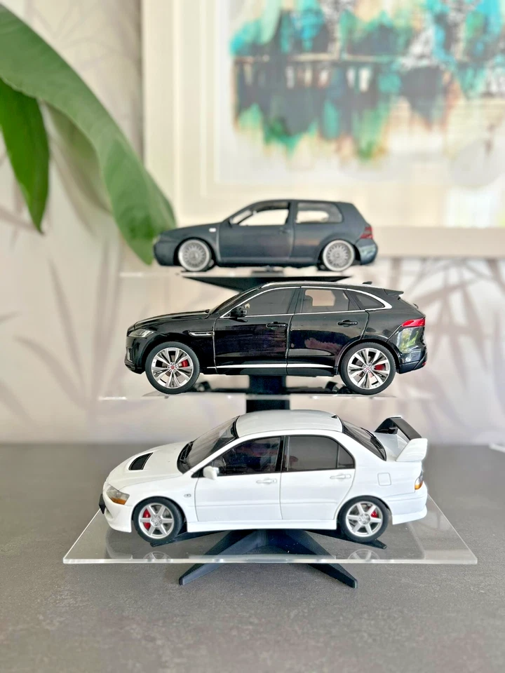 1:18 Diecast Car 3 Tier Stand Acrylic Display Shelf Toy Storage - Image 3 of 4