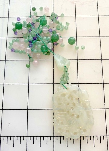 Gorgeous Genuine Jade Pendant and Beads Crafting Jewelry Beading