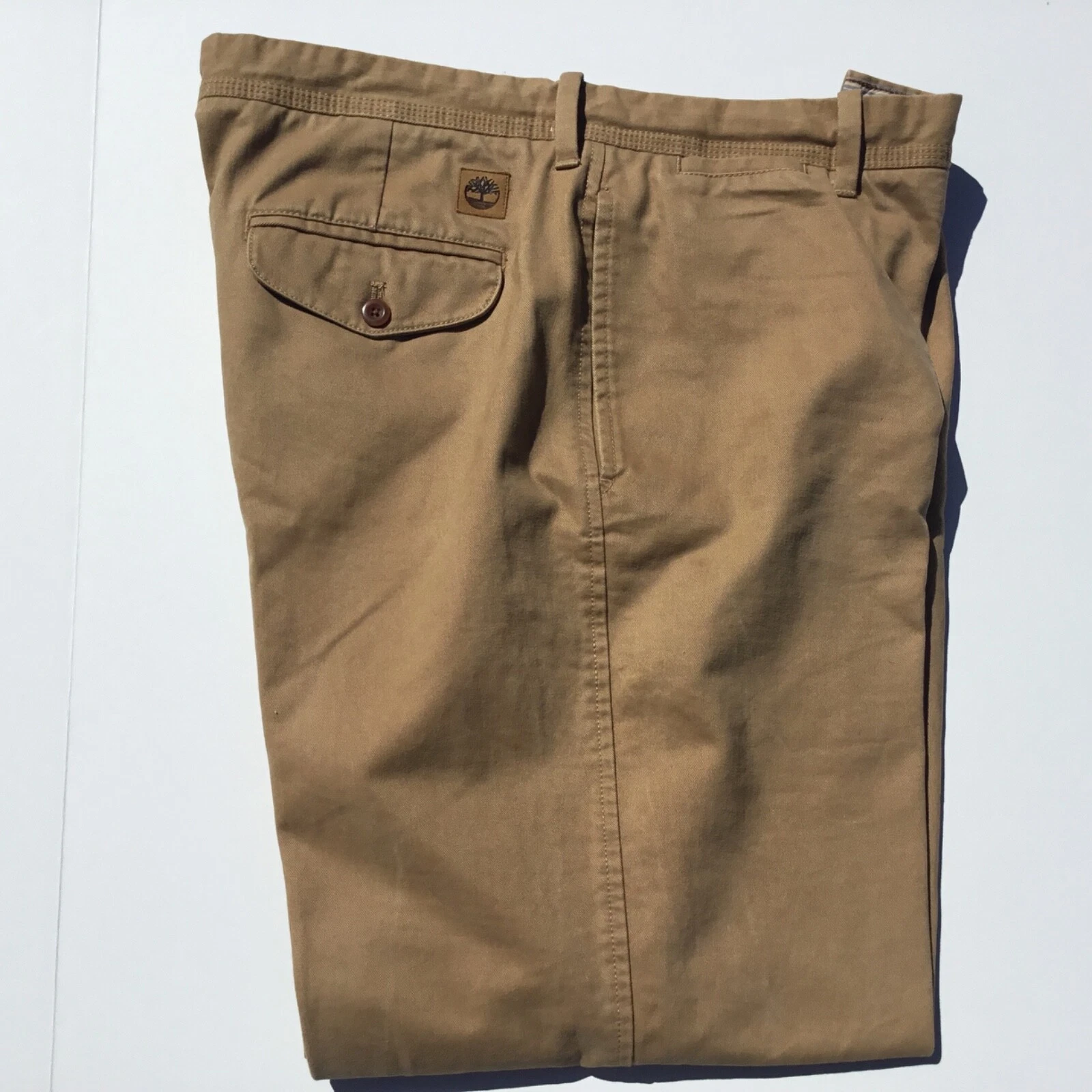 Pantaloni Timberland Anatra Cotone Uomo 38x30 5 Tasche Cachi Ufficio Lavoro