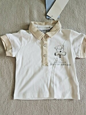 Chicco Poloshirt, kurzarm, aufwendig mit Print, atmungsaktiv,  Gr. 56, Neu