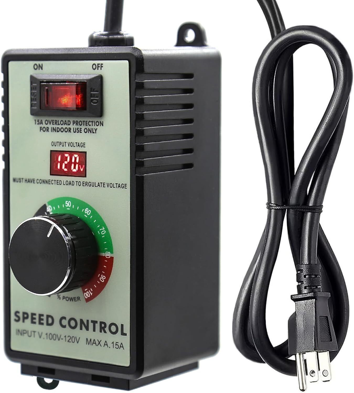 Variable Speed Controller for Router Fan Electric Motor Rheostat 120V Adjuster