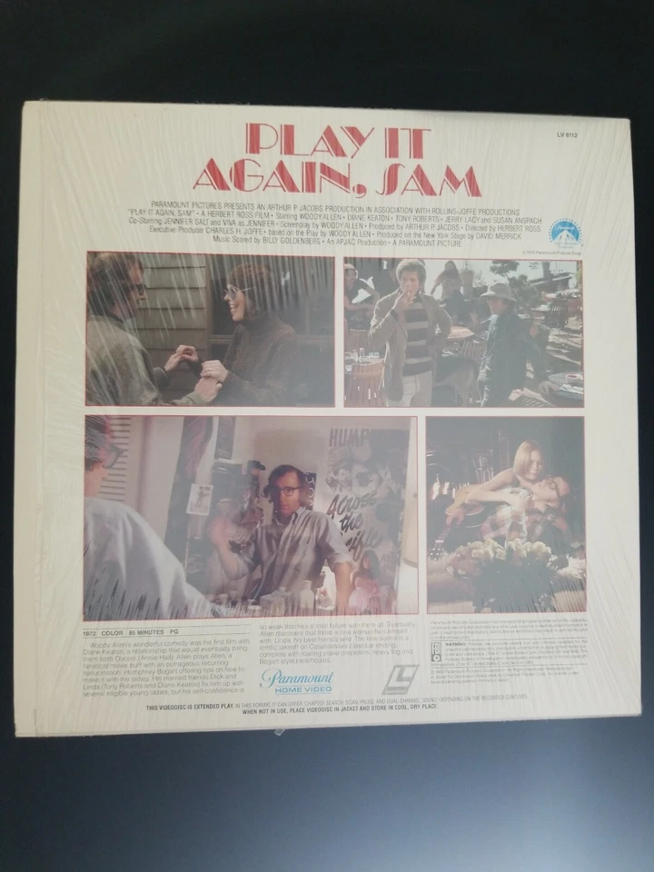 Play It Again Sam Laserdisc 1973 Woody Allen Vintage - Image 2 of 3