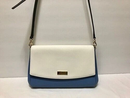 Borsa a tracolla Kate Spade Laurel Way Greer pochette borsetta bianca blu