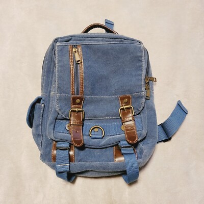 Cargo It Messenger Bag Canvas Convertible Small Sling Backpack Travel Blue