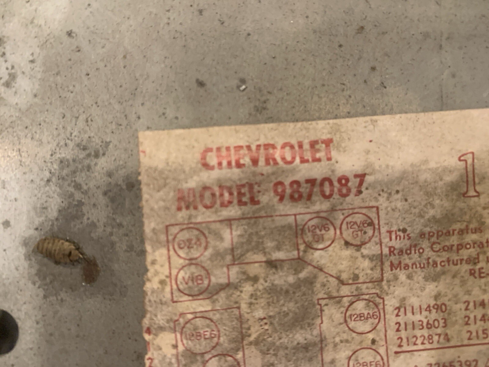 1955-56 Chevy Chevrolet Push Button Radio W/SPEAKER/AMP Bel Air Nomad 210 150