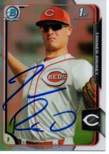 Tanner Rainey Cincinnati Reds 2015 Bowman Chrome Refractor Rookie Signed Card