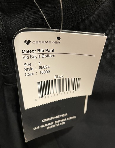 OBERMEYER Boys Black T20 Mentor Snow Bib Ski Pants Snowboard Kids Size 4 - Picture 8 of 11