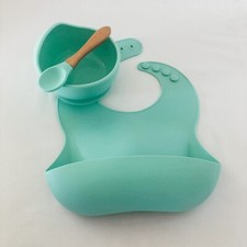 silicone bib  suction bowl  spoon set  MINT COMBO