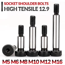 Socket Shoulder Bolts - High Tensile 12.9 - Socket Allen Key - M5 M6 to M16 HT
