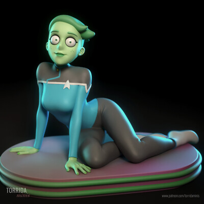 D'Vana Tendi, Star Trek: Lower Decks, sexy Pin Up, Figur, 3D Druck, UNBEMALT