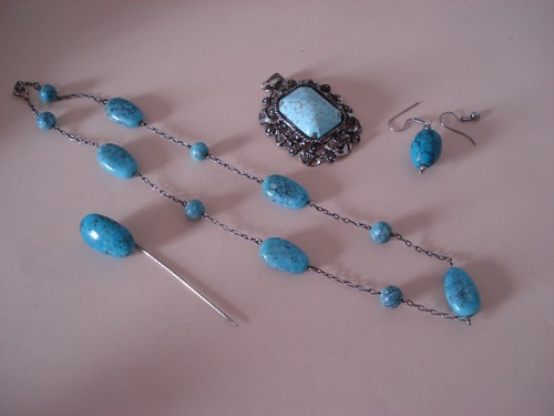 Collier Turquoise Ancienne – 3 Rangs, 410 Carats, Perles 6mm, Naturel, Californie
