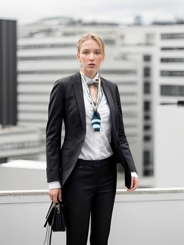 Chic Monochrome Tassel Necklace - Timeless Elegance!