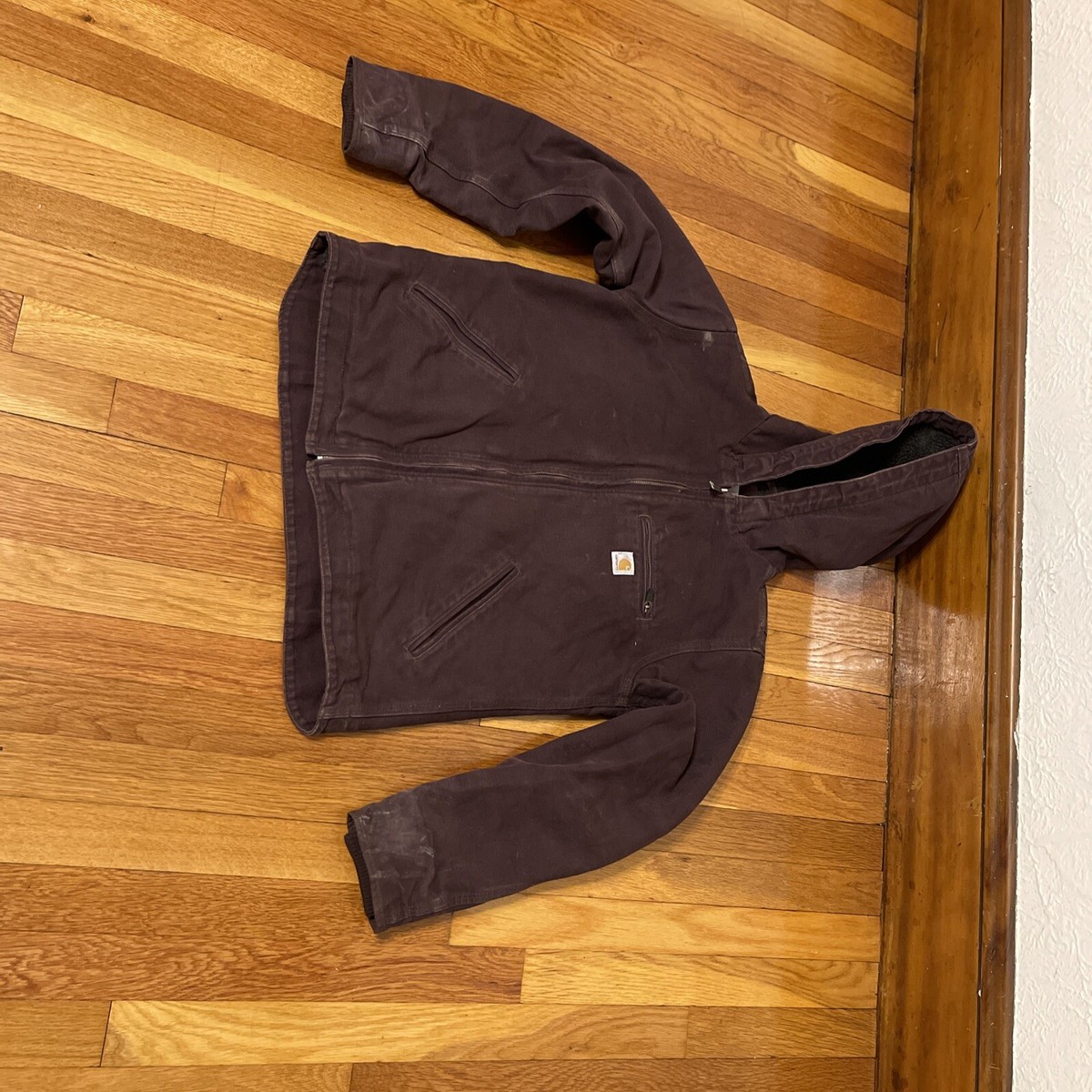 Carhartt Jacket WJ141-DWN Women's S 4/6 Hooded Pockets Purple | eBay