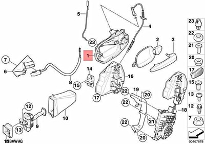 Genuine BMW E60 E61 520d 520i Carrier Outside Door Handle Right 
