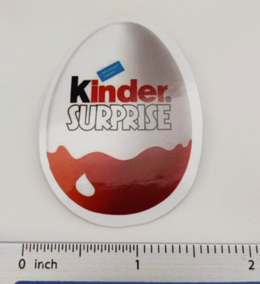 Kinder Surprise Waterproof Glossy Vinyl Logo Decal Sticker 2.25''x1.5''