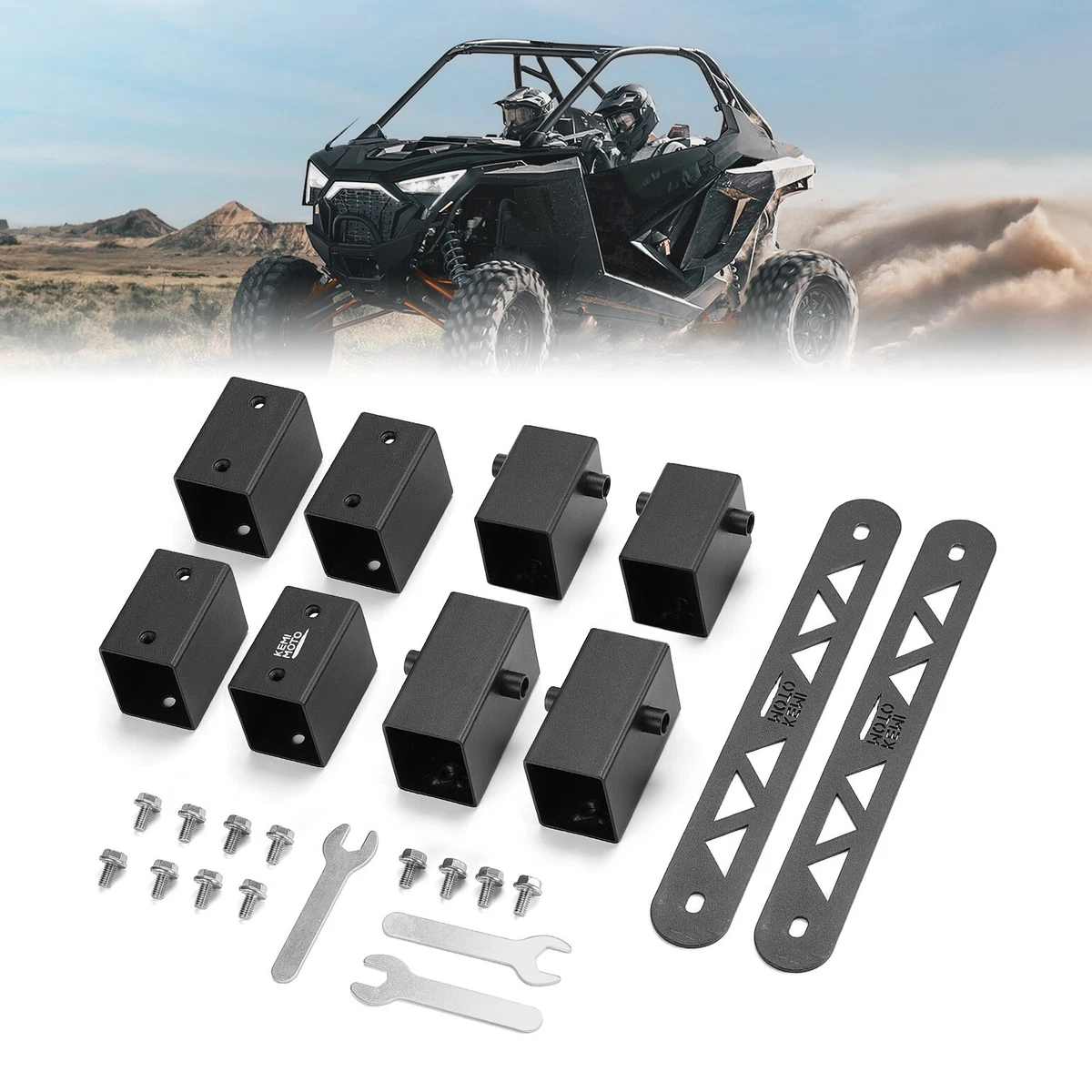 8PCS Seat Risers Spacers 2'' Lift Kit for Polaris RZR PRO XP 2