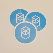 3 Fantom Blockchain Crypto Laptop Stickers   2.5" X 2.5"
