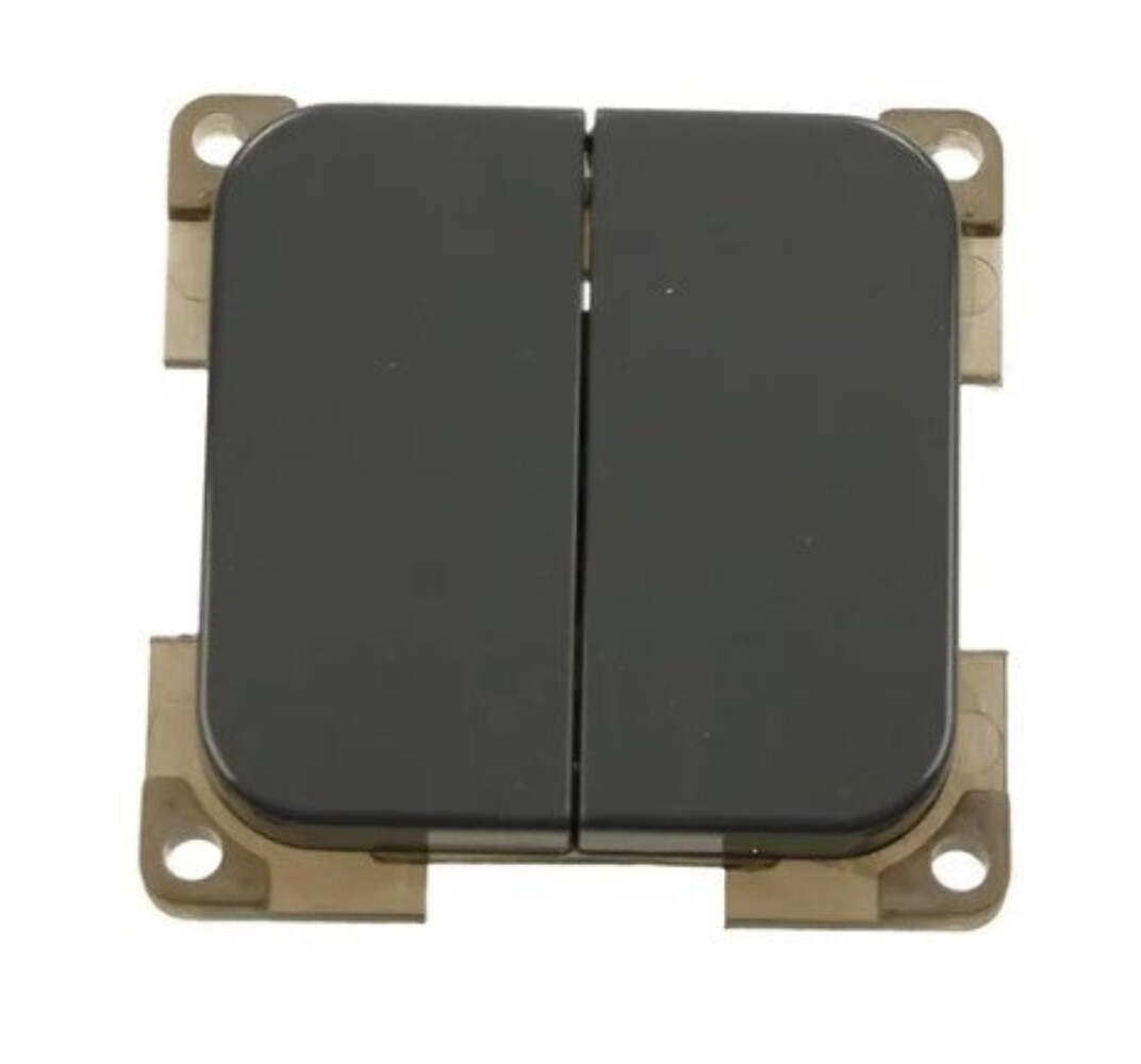 C-Line CBE Double Light Switch Switch Black Caravan Motorhome Campervan