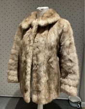 Dickins And Jones Honey Real Sable Mink Coat Jacket Uk 8/10 Full Fur Pelts