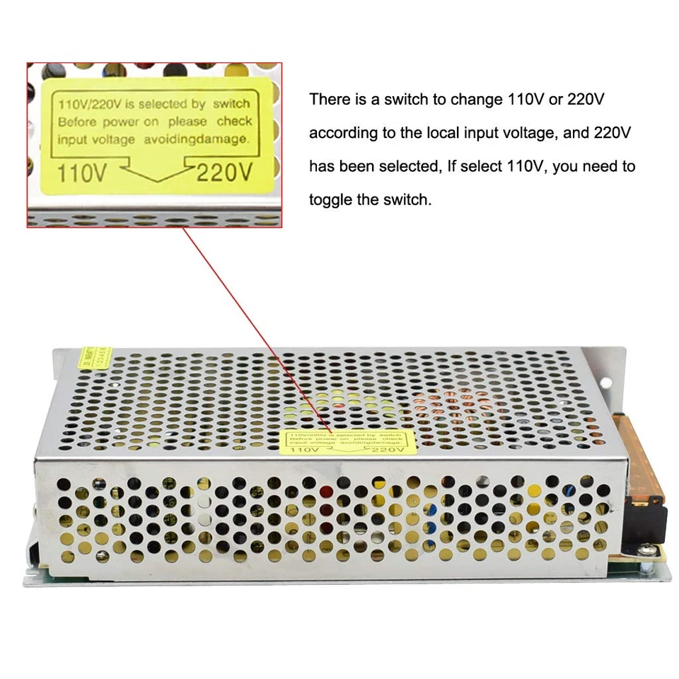 mayo 18V 10A Switching Power Supply, 180W Corded Electric Transformer, Industria - Image 3 of 4