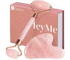 BAIMEI IcyMe Jade Roller & Gua Sha Face Roller Redness Reducing Skin Care Too...