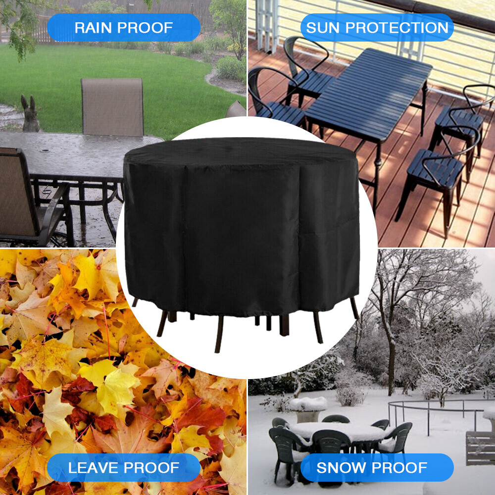 Garden Round Patio Furniture Cover Waterproof Outdoor Table Covers