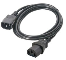 Premium IEC320 C14 To C13 Power Supply Extension Cable - 6FT For PDU UPS 15A 250