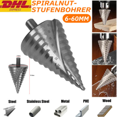 6 -60mm HSS Titan Fräser Senker Stufenbohrer Konusbohrer Kegelbohrer Schälbohrer