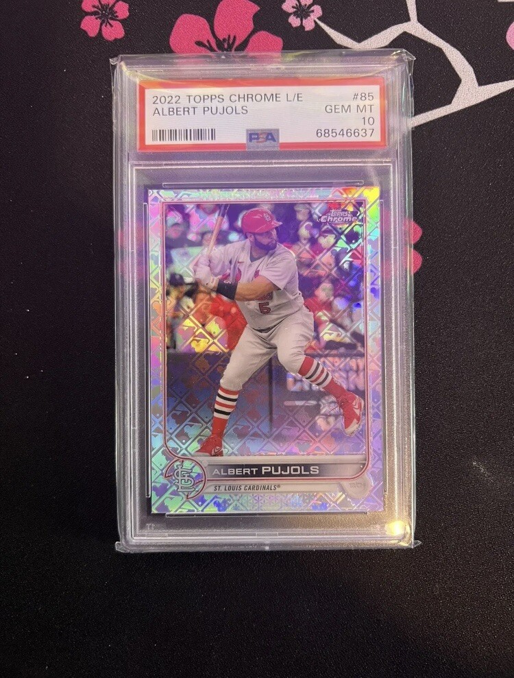 2022 Topps Chrome Logofractor Edition Albert Pujols PSA GEM MINT 10 Final Season