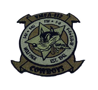 VMFA-112 Cowboys 2019 Green Patch  With Hook and Loop