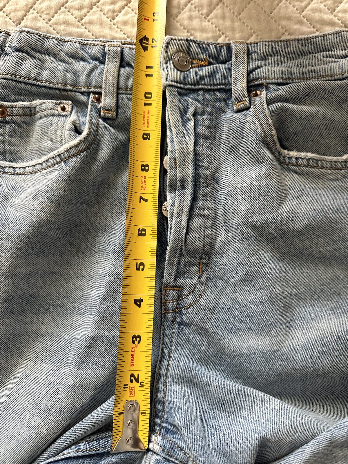 h&m divided light blue denim high rise womens mom jeans size US 6 thumbnail 7