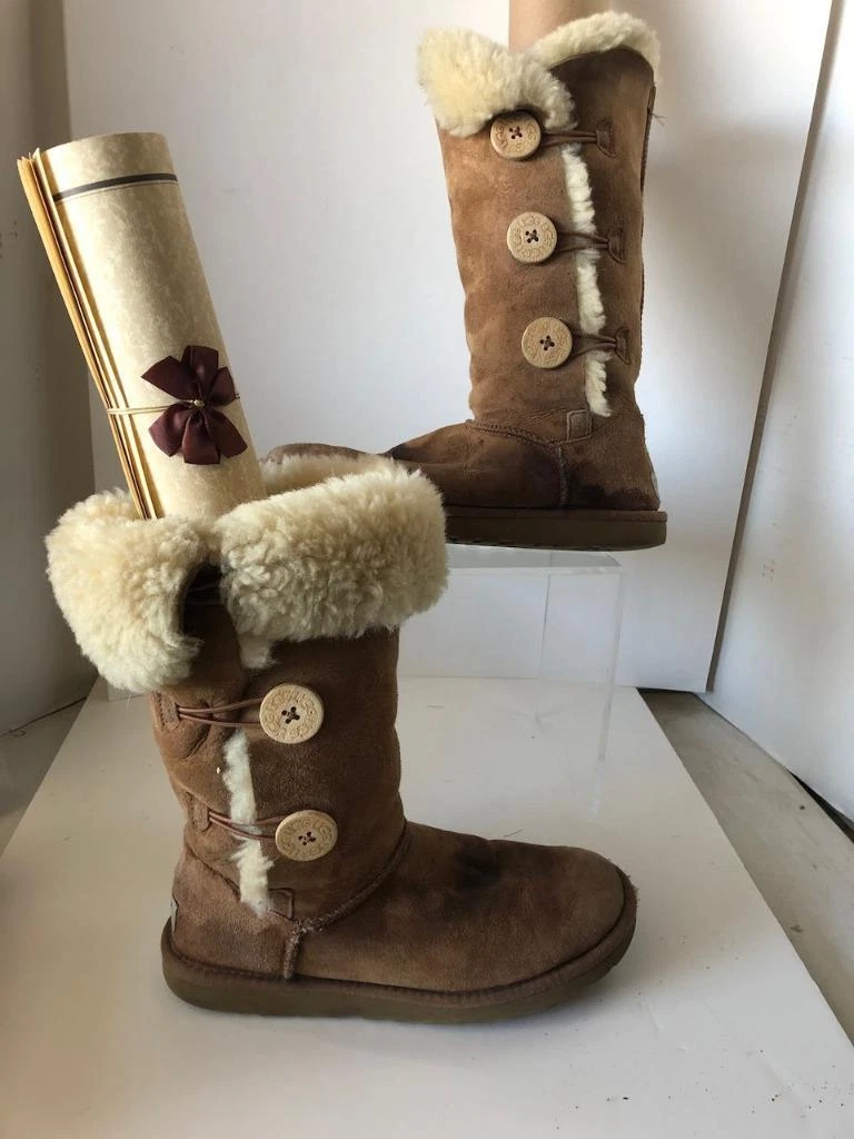 Bling Ugg Boots - Authentic Bailey Bow Tall Boots from  5 / Chestnut Brown