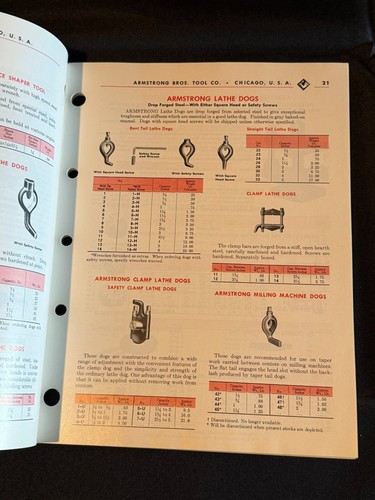 Armstrong Tools Katalog 820B 1973 Vintage Katalog - Bild 3 von 4