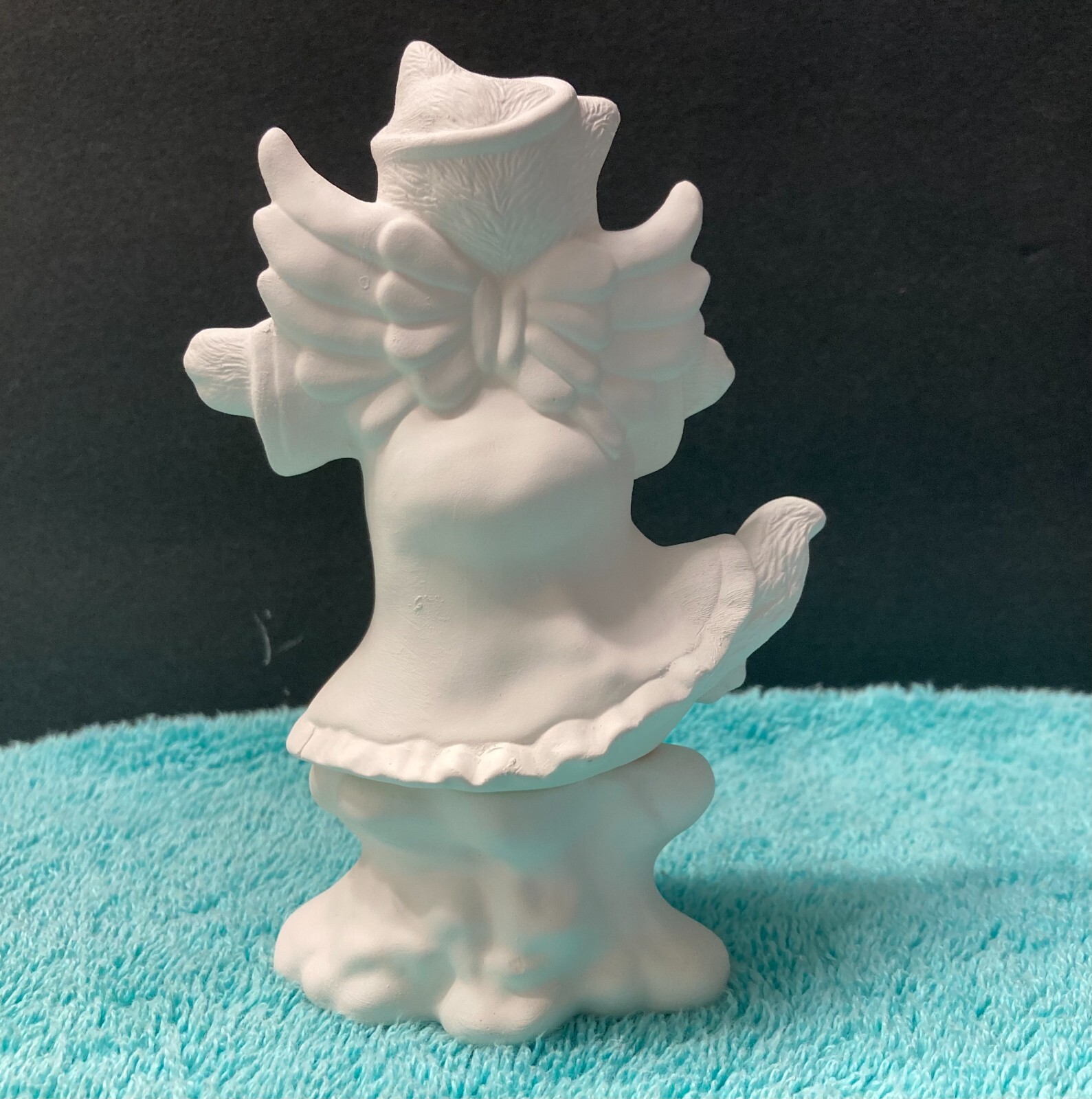 Vintage Provential Studio Ceramic bisque Kitty Cat Nativity Scene ready