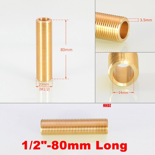 Pipe Thread Fittings 30mm~120mm Brass Running Nipple Plumbing Connector 1/2" BSP - Picture 13 of 15