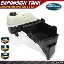 LH Engine Coolant Reservoir Tank w/ Cap for Ford F250 F350 Super Duty 11-16 6.7L