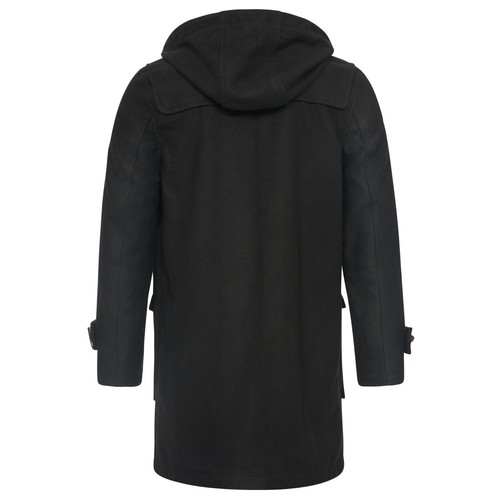 Duffle Coat Wool Mixed Jacket Winter Outdoor Camping Work Fishing Hooded Parka - Picture 11 of 12