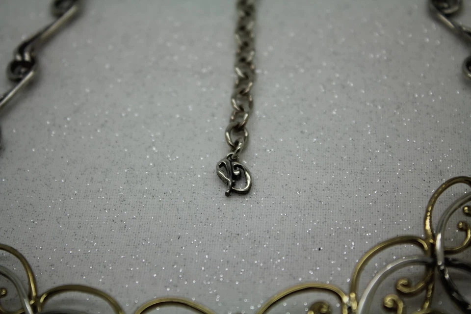 .925 Sterling Silver & Brass CAROLYN POLLACK CORONATION STATEMENT NECKLACE - Image 4 of 4