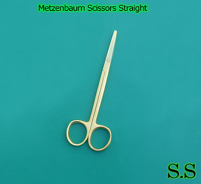 5 Metzenbaum Scissors 5.5'' Straight Full Gold Surgical Instruments
