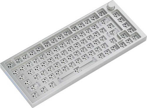Glorious GMMK Pro 75% Layout Barebone Tastatur, White Ice weiß, ISO - Bild 2 von 4