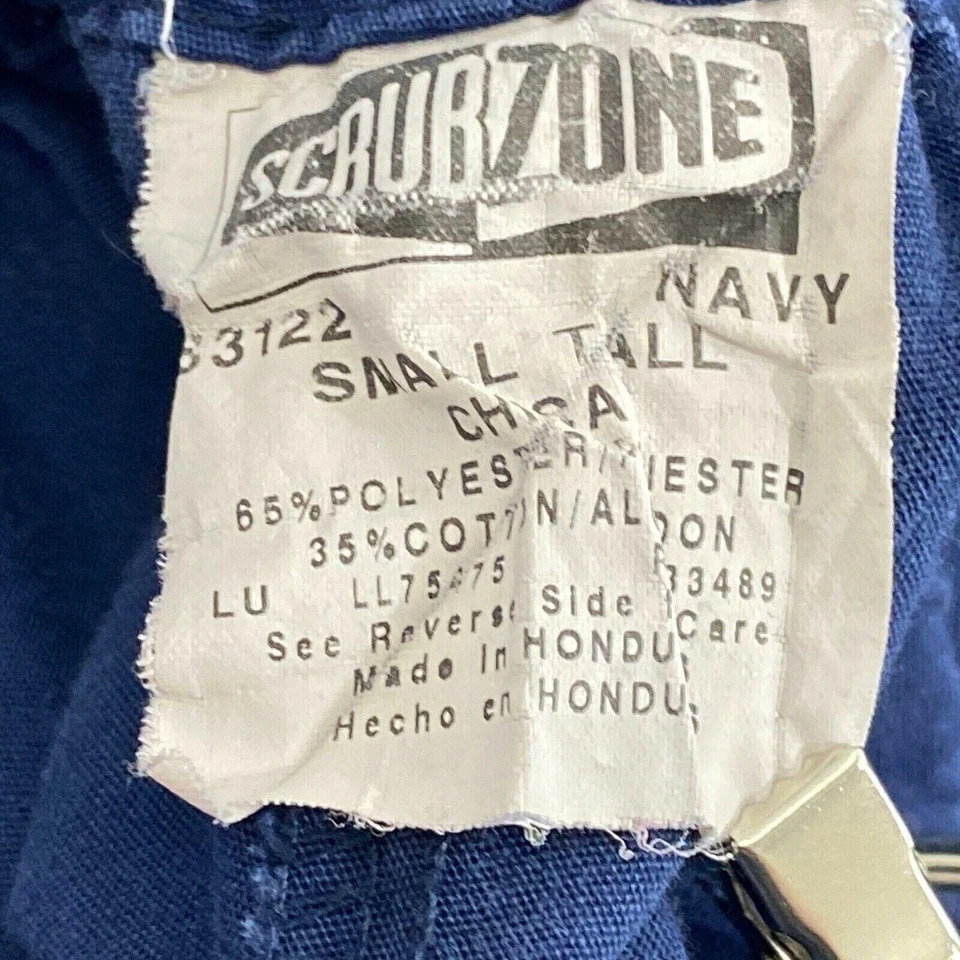 Pantalones Médicos ScrubZone Azul Sólido Parte Inferior Talla Pequeña S Alto Foto 3 de 4