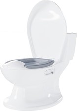 Toddler Potty Training Toilet with Realistic Flushing Sound Baby Chair PVC Seat
